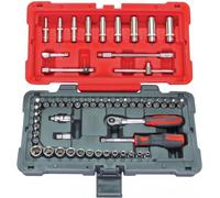 KS Tools - 922.0654 - Caisse à outils complète 1/4 - Coffret de maintenance - 4 à 14 mm - Coffret de douilles et embouts - Outillage mecanique auto - 54 Pièces
