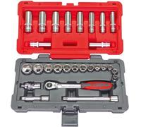 KS Tools – Coffret douilles 3/8" 922.0627 – 27 pièces, Ultimate, 6 pans, finition chromée