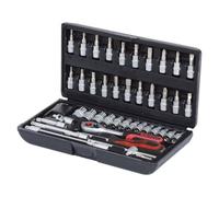 Coffret de douilles F6 1/4'' - CHROMEmat - 46 pcs - KS TOOLS - 911.0646