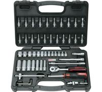 Coffret de douilles F6 1/4'' CHROMEmat 53 pièces - KS Tools 911.0653