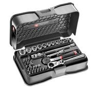 Coffret de douilles Hexagonale 6 pans métriques et embouts 37 pièces 1/4'' - FACOM - R.161-6P6HX