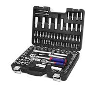 Coffret de Douilles - WORKPRO - 108 pièces - Acier Cr-V - Clés à Cliquet 1/2 et 1/4 - Usage Polyvalent