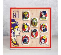 Coffret de FEVES de galettes des rois en porcelaine Au Fil du Nil pour une Epiphanie Premium