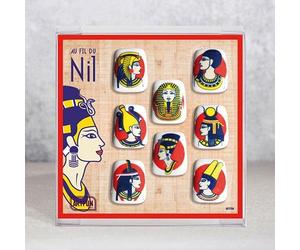 Coffret de FEVES de galettes des rois en porcelaine AU FIL DU NIL pour une Epiphanie Premium