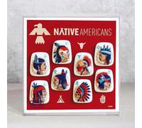 Coffret de FEVES de galettes des rois en porcelaine NATIVES AMERICANS pour une Epiphanie Premium