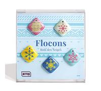 Coffret de FEVES galette des rois porcelaine Flocons, Rois des Neiges pour une Epiphanie Premium