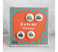 Coffret de FEVES galette des rois porcelaine RETOUR VINTAGE pour une Epiphanie Premium