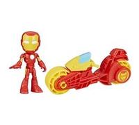 Coffret de Figurine et Moto - SPIDEY AND HIS AMAZING FRIENDS - F9346 - Iron Man - 10 cm - 3 ans et plus Rouge