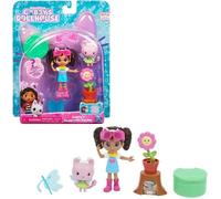 Gabby's Dollhouse Gabby et la Maison Magique - Gabby Dollhouse - 2 FIGURINES ET ACCESSOIRES - Coffret Jardin Enchanté - Gabby, 1 Figurine Chat Et Accessoires - Dessin Animé Jouet Gabby Chat - Jouet Enfant 3 Ans et +