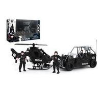 Coffret de figurines GIGN avec hélicoptère + véhicule G