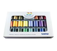 Coffret de fils à broder - Brother - ETS22 - 22 couleurs - Polyester 100% - 300 mètres par bobine