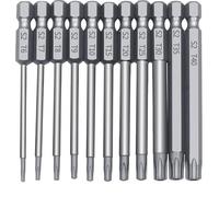 Coffret de forets, coffret 11 sécurité, tournevis en acier S2, Torx 50/100 mm for aspirateur T6-T40 (coffret 12 pièces 50 mm)(50mm 12pcs Set)