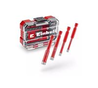 Original Einhell XS-CASE Jeu de 4 forets diamantés pour carrelage (coupe à sec, garniture diamantée de 7 mm, remplissage paraffine, bord de coupe turbo super fin, tige E 6.3, boîte de rangement)