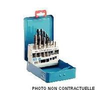 Coffret de forets et tarauds - TIVOLY - SGX M3 à M12 - 7 forets - 7 tarauds - Acier