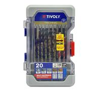 Coffret de forets multi-matériaux - TIVOLY - 20 pièces - HSS - béton - carrelage - diamant
