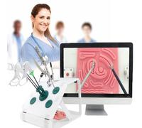 Coffret de formation for simulateur laparoscopique, 6 modules de formation + 4 outils chirurgicaux + caméra HD, for la formation des étudiants en médecine(Green)