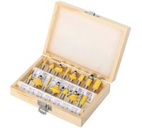 Coffret de fraises pour défonceuse et affleureuse,Lot de 15 fraises à défoncer en carbure de tungstène avec tige de 8 mm