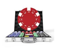 Coffret de jetons de poker HEITOK avec étui de transport en alliage, 500 jetons vierges lestés de 11,5 g, 5 dés,