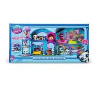 Coffret de jeu avec 4 Pet Shop inclus et + 20 accessoires - BANDAI - Littlest Pet Shop - La grande maison des Pet Shop deluxe