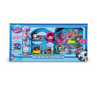 Coffret de jeu avec 4 Pet Shop inclus et + 20 accessoires - BANDAI - Littlest Pet Shop - La grande maison des Pet Shop deluxe
