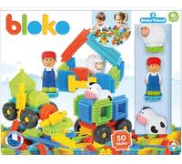 Coffret De Jeu De Construction Avec 50 Blocs Et 3 Figurines Sur Le Thème De La Ferme¿Dès 12 Mois¿Fabriqué En Europe¿Jouet De Construction-503592