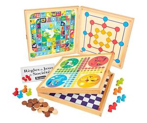 Coffret de jeux Classique 50 règles pions en bois Jeujura® | Ref: 8