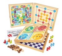 Coffret de jeux classiques - JEUJURA - 50 règles - Pions en bois - Dès 3 ans