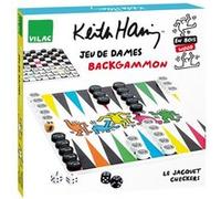 Coffret de jeux Dames et Backgammon « Keith Haring » - Multicolore - Jeux de stratégie Multicolore