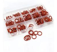 Coffret de joints toriques VMQ NBR FKM en caoutchouc Assortiment de joints toriques rouges/noirs/verts for joint de voiture(100Pcs FKM Brown)
