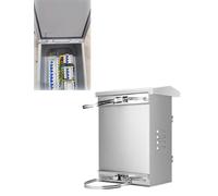 Coffret de jonction électrique à charnières, Coffre de jonction électrique extérieur étanche avec Plaque de Montage Amovible(11.8x9.9x6.3/300x250x160mm)