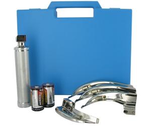 Coffret de laryngoscopes acier lumière conventionnelle - 4 lames