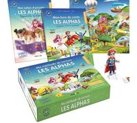 Coffret de lecture Les Alphas - Méthode sensorielle - Dès 4 ans - Livre du conte - Cahier d'activités - Poster illustré