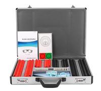 Coffret de lentilles d'essai optiques avec étui en aluminium - Kit d'optométrie de 266 pièces comprenant une monture d'essai et des accessoires de protection pour examen de la vue