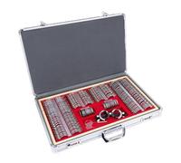 Coffret de lentilles d'essai optiques pour optométrie - 266 lentilles optiques métalliques avec étui de rangement en aluminium pour la protection des yeux et l'usage ophtalmique