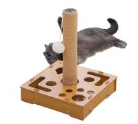 Coffret de Lime à Griffes pour Chat,Protecteur de Meubles en Bois,Puzzle à Griffes pour Chat avec Une Balle et Une Clochette - pour Chiot Lapin Chien Jeu