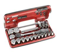 Coffret de clé à cliquet manche rotatif DBOX FACOM S.360DBOX4PB avec douilles 1/2'' 6 pans (22 pièces)