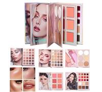 Coffret de Maquillage Fashion en Livre | Coffret Maquillage Portable - Palette D'À Paupières Portable - pour Étudiants Voyageurs Débutants Artistes Mariées Fêtes Mariage Événements Spéciaux Soirée Rom