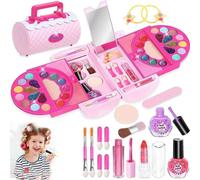 Coffret De Maquillage Pour Enfants, Kit De Maquillage Pour Enfants, Kit Cosmétique Lavable, Rose