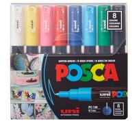 Coffret de marqueurs peinture POSCA 8 couleurs PC-1M extra fin