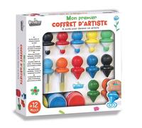 Coffret de matériel à dessin - CREALIGN - Mon premier coffret d'artiste - 5 feutres - 5 stylos à cire - Lavable