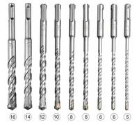 Coffret de mèches et burins pour un perforateur,Lot de 9 forets SDS-Plus pour perceuse à percussion électrique pour percer la