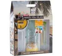 Coffret de mélange et accessoires pour Piña Colada et 2 verres Multi