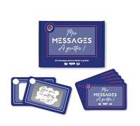 Coffret de messages - 52 cartes à gratter personnalisables - Idée cadeau anniversaires, Saint-Valentin, Noël, pendaison de crémaillère, départ à la retraite, baby shower (Dégradé) (Bleu)