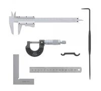 Coffret de Métrologie Professionnel - Pied à Coulisse 150 mm + Micromètre 0-25 mm + Équerre + Réglet + Pointe à Tracer - Coffret Complet Atelier
