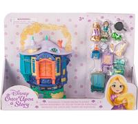 Disney Store Official Coffret Maison de Raiponce, Once Upon a Story, 14 cm/5.5", Comprend la Tour de Raiponce, Flynn Rider, Pascal, Une Guitare et des Meubles, à partir de 3 Ans