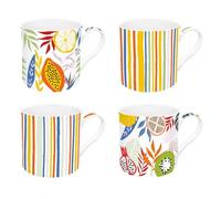 Coffret de mugs - EASYLIFE - Tutti Frutti - Porcelaine fine - 300 ml - Lavable au lave-vaisselle
