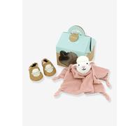 Coffret de naissance chaussons + doudou © camel 19/20