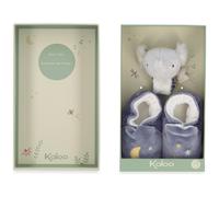 Kaloo Coffret bracelet et chaussons éléphant avec grelots – Cadeau de naissance raffiné K210010