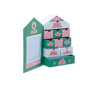 Atmosphera x Cha Cha Pop - Coffret Souvenirs de Naissance Chacha - 30,5 x 20,5 cm - Boîte Maison à 10 Tiroirs - Cadeau de Naissance et Décoration