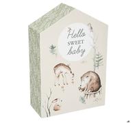 Coffret de naissance maison ""Forêt"" vert H30,5cm - Atmosphera createur d'interieur